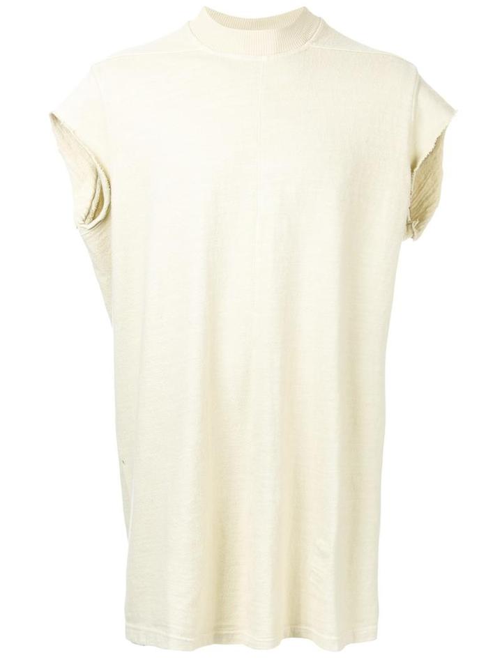 Rick Owens Drkshdw Cropped Sleeve T-shirt, Men's, Yellow/orange, Cotton