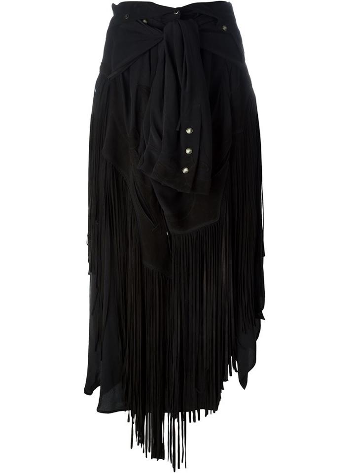 Faith Connexion Tied Sleeve Fringed Skirt