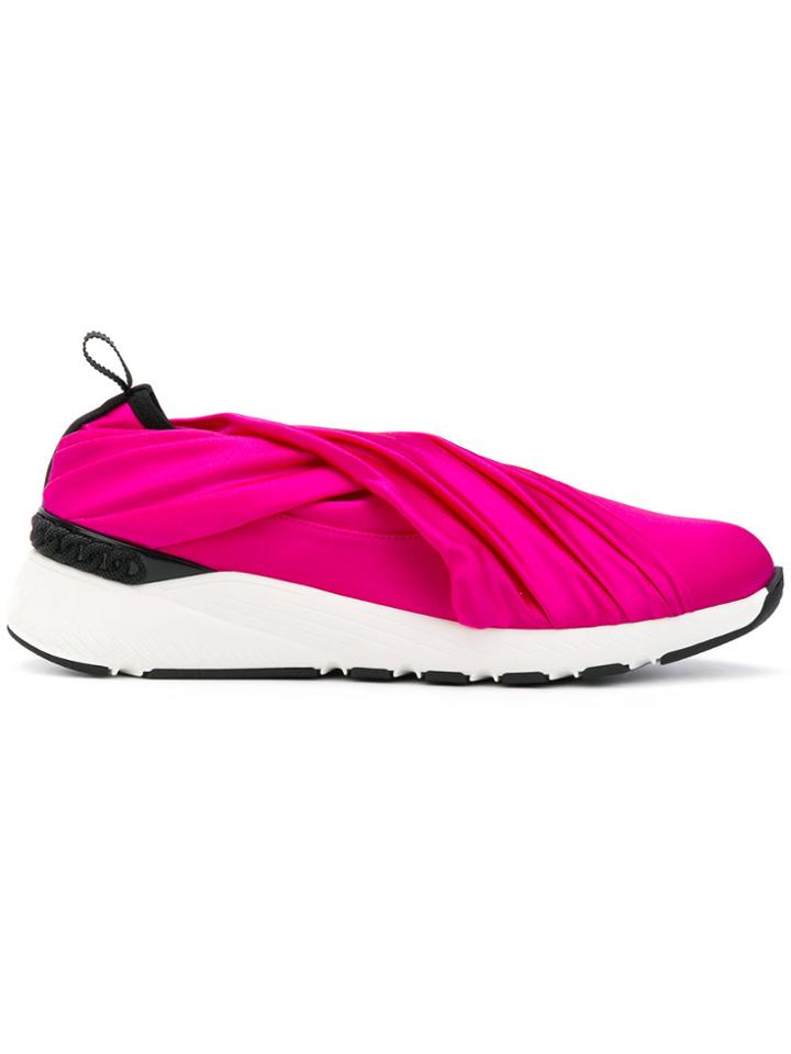 Casadei Crossover Nylon Trainers - Pink & Purple
