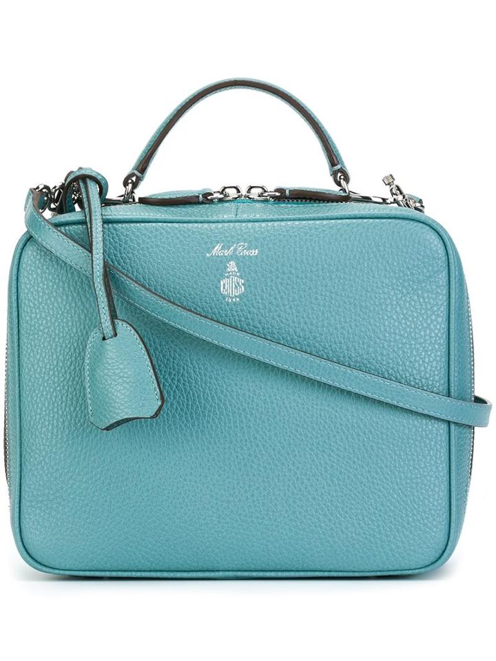 Mark Cross Zipped Tote, Women's, Blue