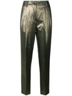 Moschino Vintage Tapered Cropped Metallic Trousers