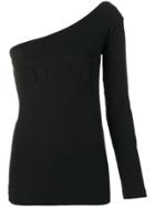 Romeo Gigli Vintage Single Sleeve Fitted Blouse - Black
