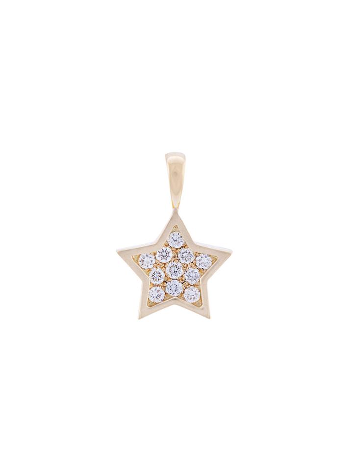 Eyefunny Crystal Embellished Star Pendant - Yellow & Orange
