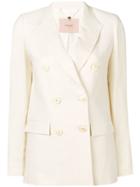 Twin-set Double-breasted Jacket - White