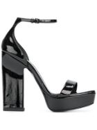 Saint Laurent Amber 105 Platform Sandals - Black