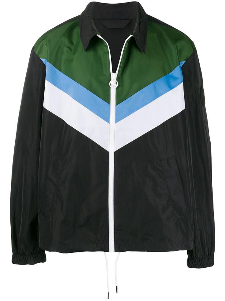 Diesel Colour-block Coach Jacket - Black