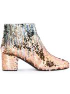 Pollini Sequin Ankle Boots - Metallic