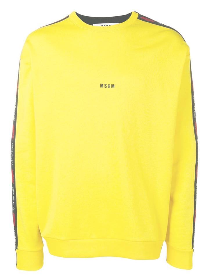 Msgm Two-tone Sweatshirt - Yellow