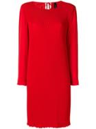 Marc Cain Ribbed Shift Dress - Red