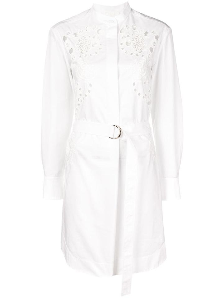Chloé Belted Shirt Dress - White