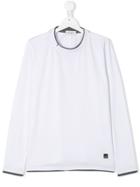 Paolo Pecora Kids Teen Contrast Trim Top - White