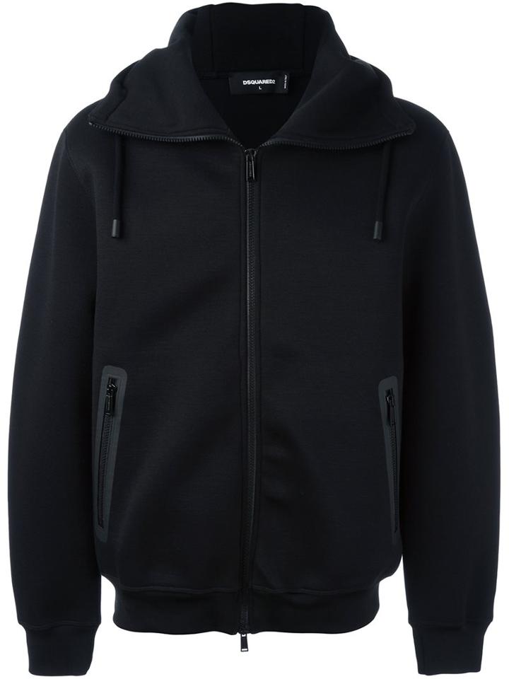 Dsquared2 - 'mitsuzuka' Hooded Fleece - Men - Cotton/acrylic/polyamide/wool - Xl, Black, Cotton/acrylic/polyamide/wool