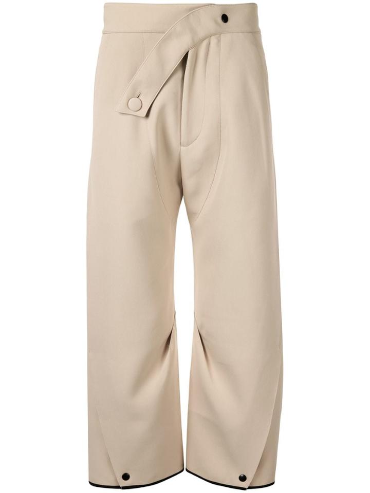 Kiko Kostadinov Loose Fit Cropped Trousers - Neutrals