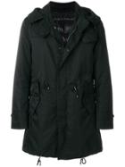 Sealup Zipped Parka Coat - Black