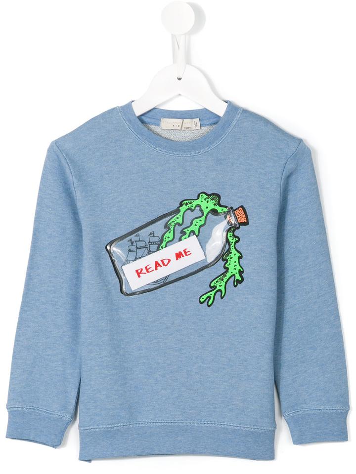 Stella Mccartney Kids Read Me Sweatshirt, Toddler Boy's, Size: 4 Yrs, Blue