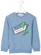 Stella Mccartney Kids Read Me Sweatshirt, Toddler Boy's, Size: 4 Yrs, Blue