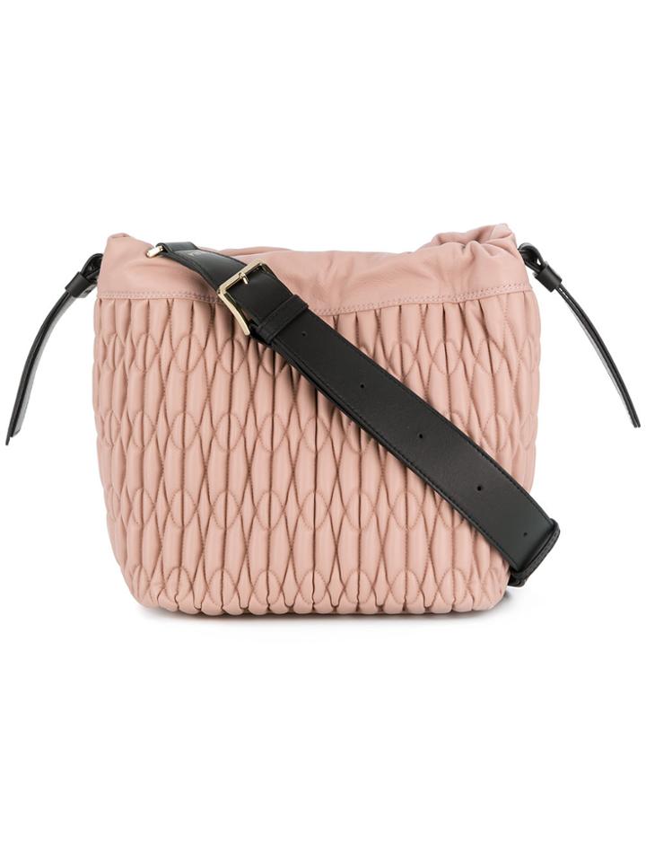 Furla Caos Quilted Bucket Bag - Pink & Purple