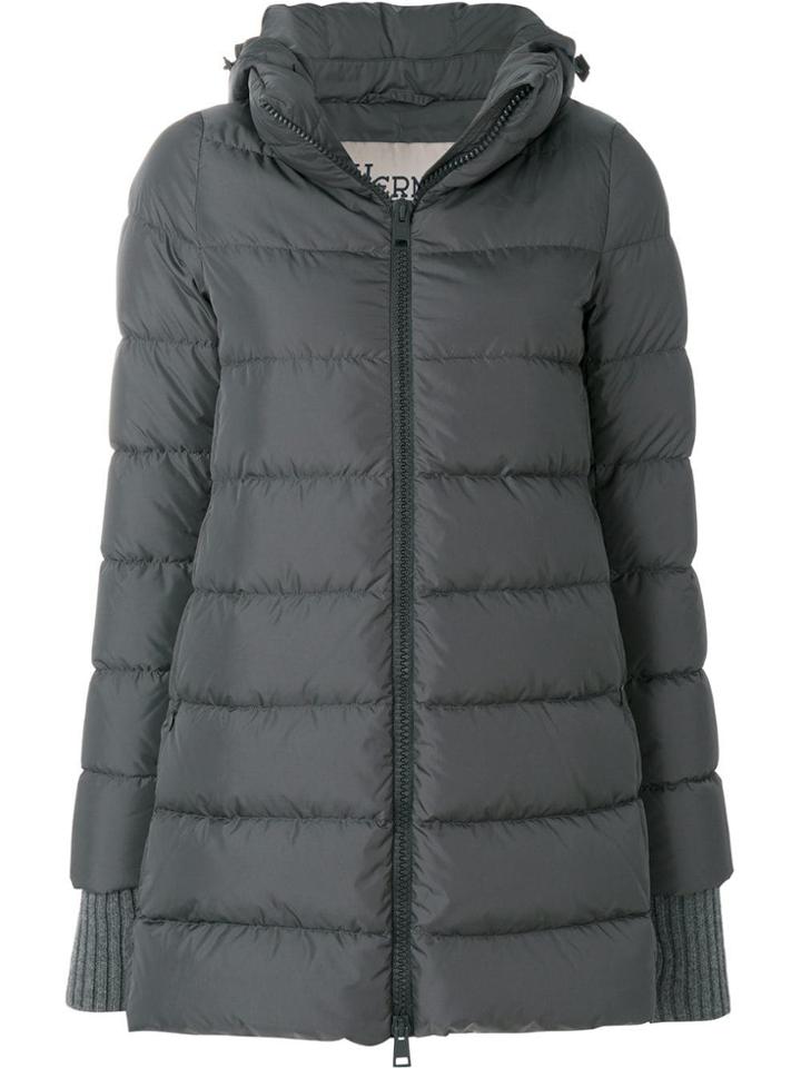 Herno Padded Long Line Jacket - Grey