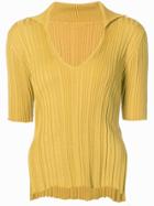 Jacquemus Side-slit Ribbed Jumper - Yellow