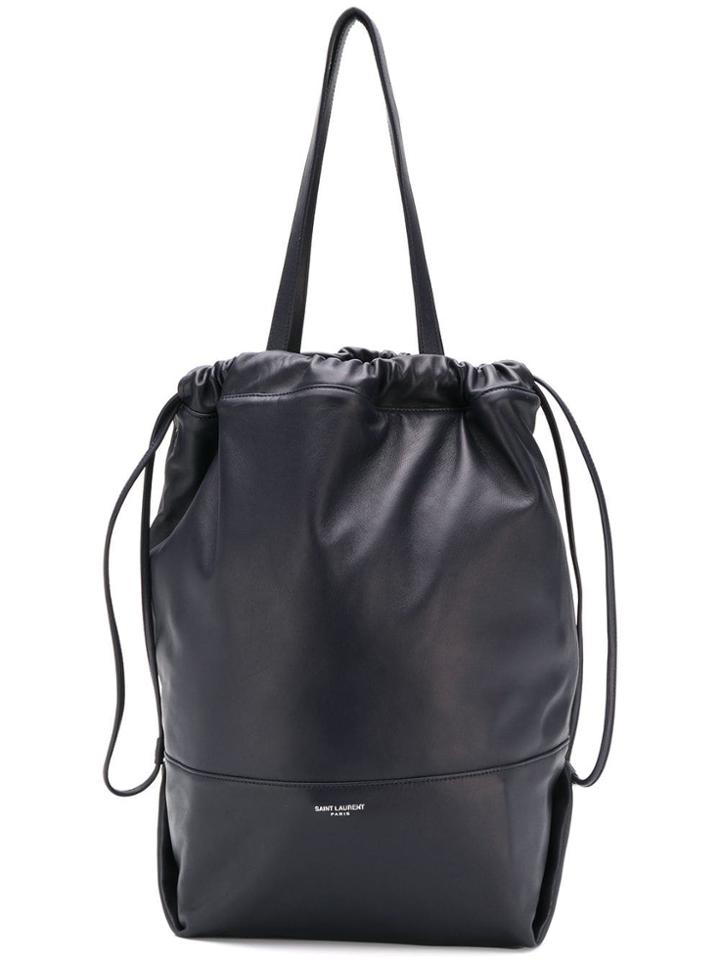 Saint Laurent Drawstring Bucket Bag - Blue