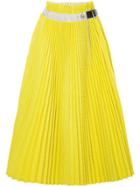 Sacai Pleated Midi Skirt - Yellow