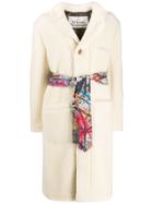 Vivienne Westwood Anglomania Single Breasted Shearling Coat - White