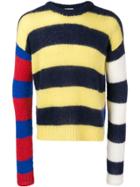 Aries Oversized Striped Sweater - Yellow & Orange