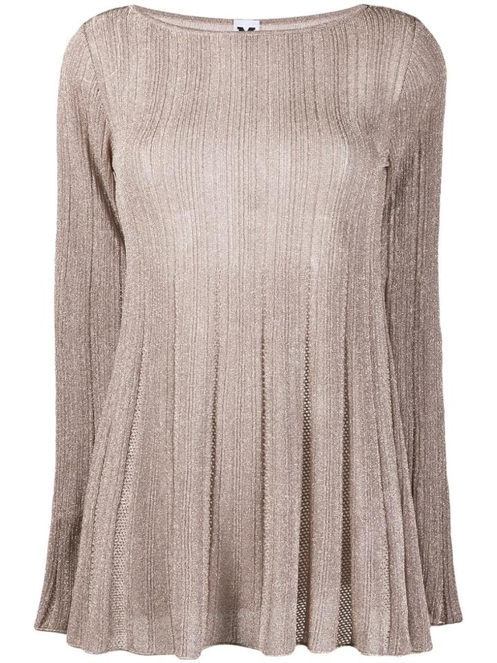 M Missoni Transparent Knit Top - Gold