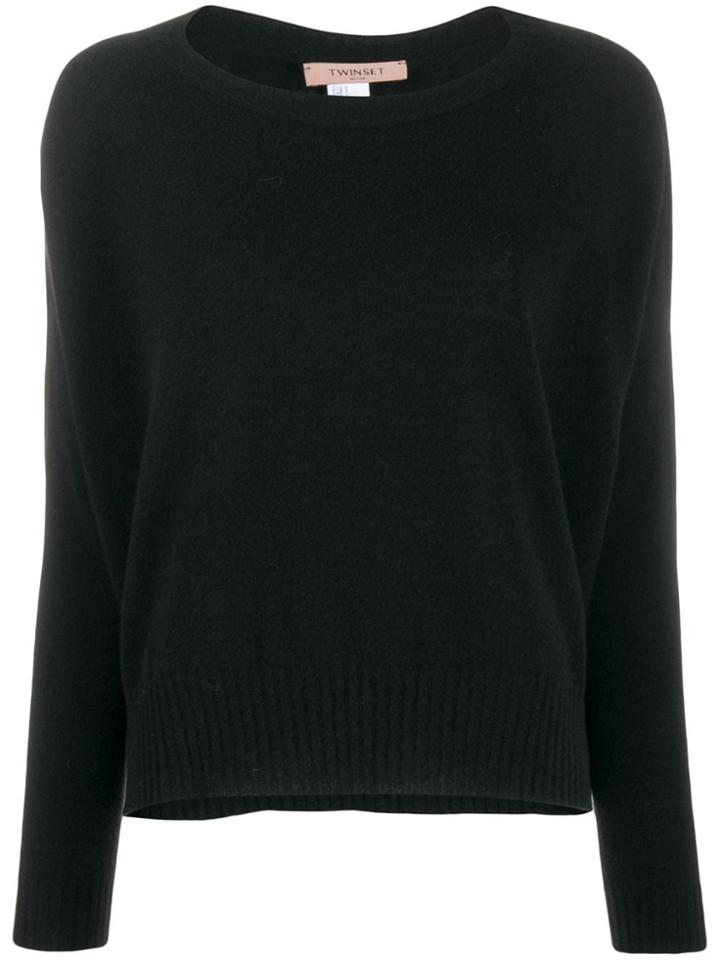Twin-set Crew Neck Sweater - Black