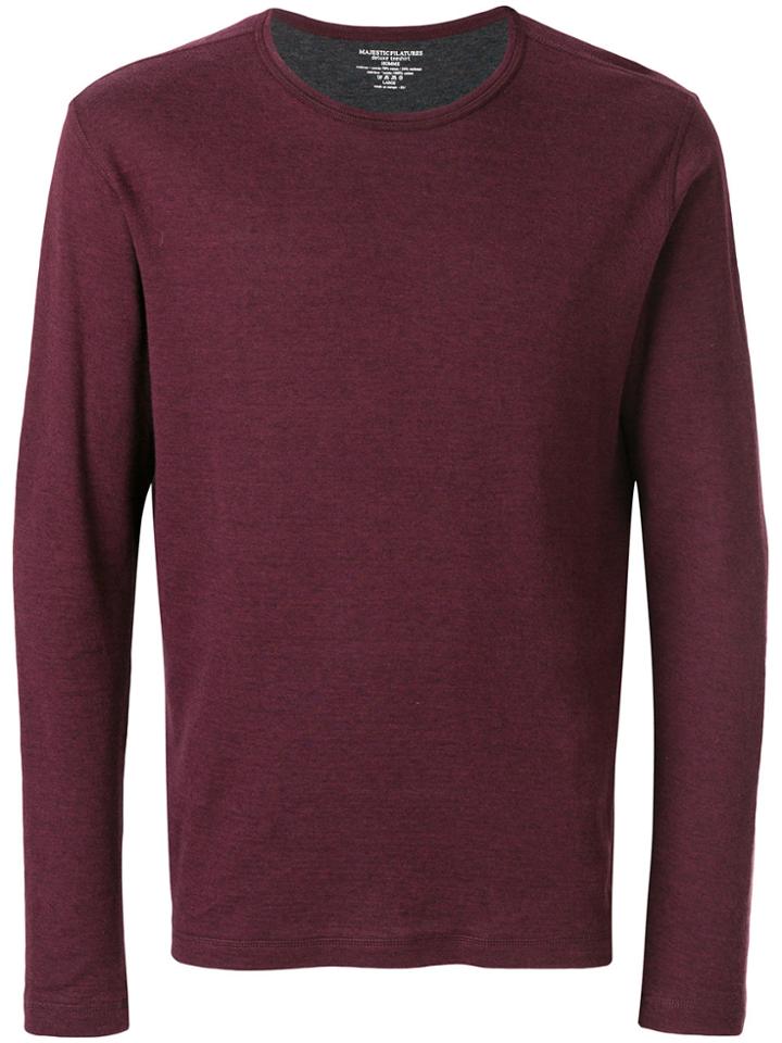 Majestic Filatures Crew Neck Jumper - Red