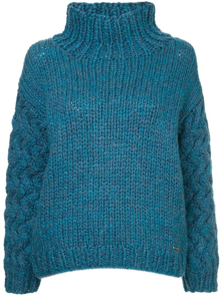 Loveless High Neck Jumper - Blue