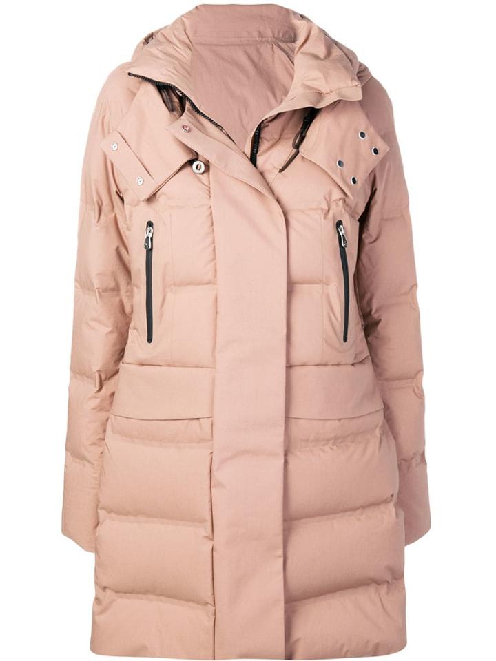 Peuterey Hooded Quilted Coat - Neutrals