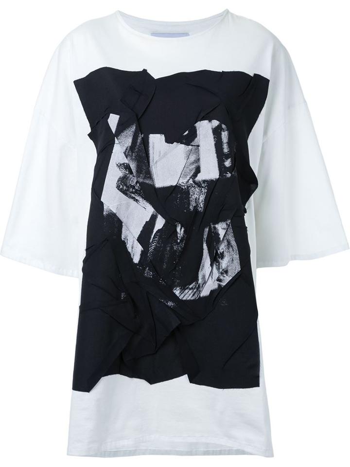 Strateas Carlucci Crush Print T-shirt, Women's, Size: S, White, Cotton