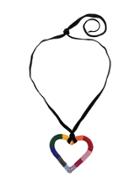 Carolina Herrera Beaded Heart Necklace - Black