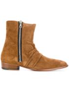 Amiri Side Zip Boots - Brown