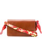 Mm6 Maison Margiela Scarf-trimmed Shoulder Bag - Brown