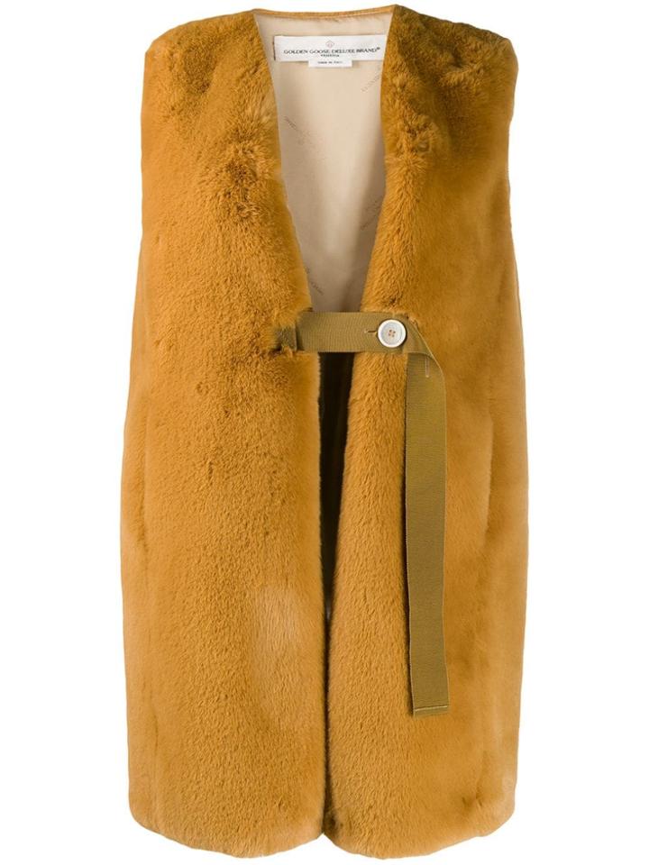 Golden Goose Faux Fur Gilet Coat - Yellow
