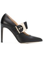 Chloe Gosselin Oversized Buckle Pumps - Black