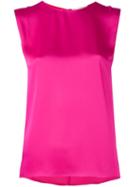 Maison Rabih Kayrouz Silk Effect Sleeveless Blouse, Women's, Size: 38, Pink/purple, Polyester