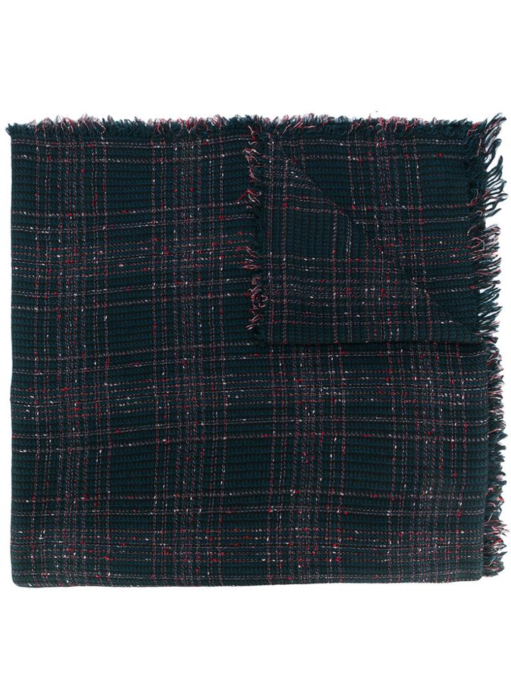 Faliero Sarti Checked Bouclé Tartan Scarf - Multicolour