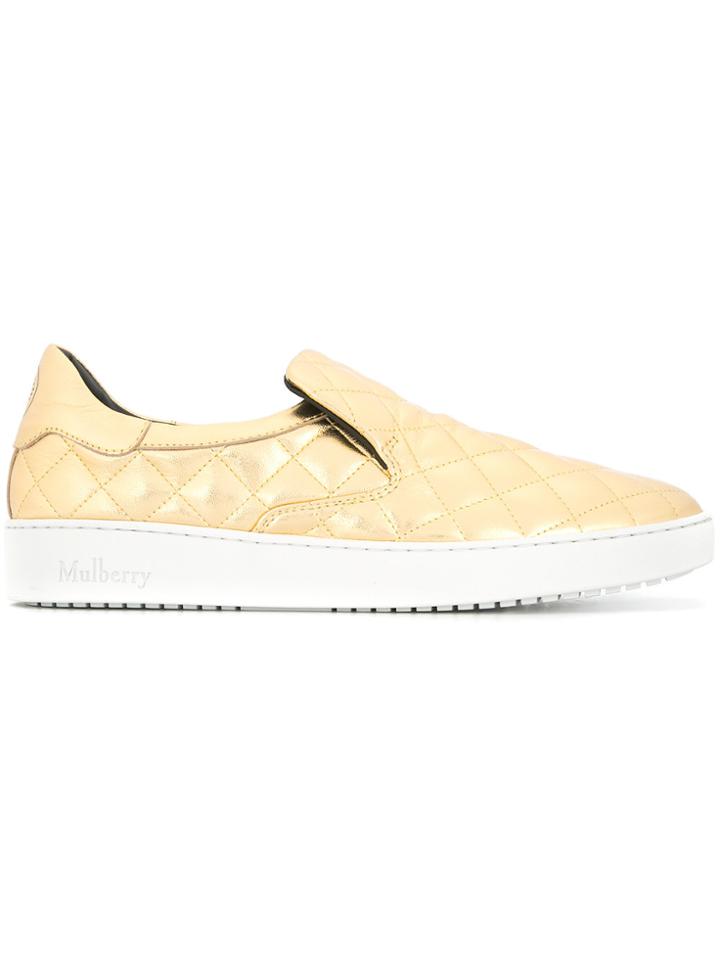 Mulberry Quilted Sneakers - Metallic
