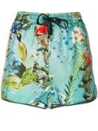 F.r.s For Restless Sleepers Floral Print Shorts - Blue