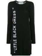 Off-white Loose Printed Day Dress - Black