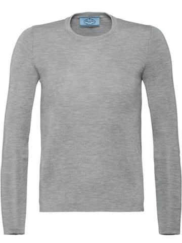 Prada Cashmere And Silk Sweater - Grey
