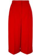 Alexander Mcqueen Pleated Culottes, Women's, Size: 42, Red, Virgin Wool/cupro