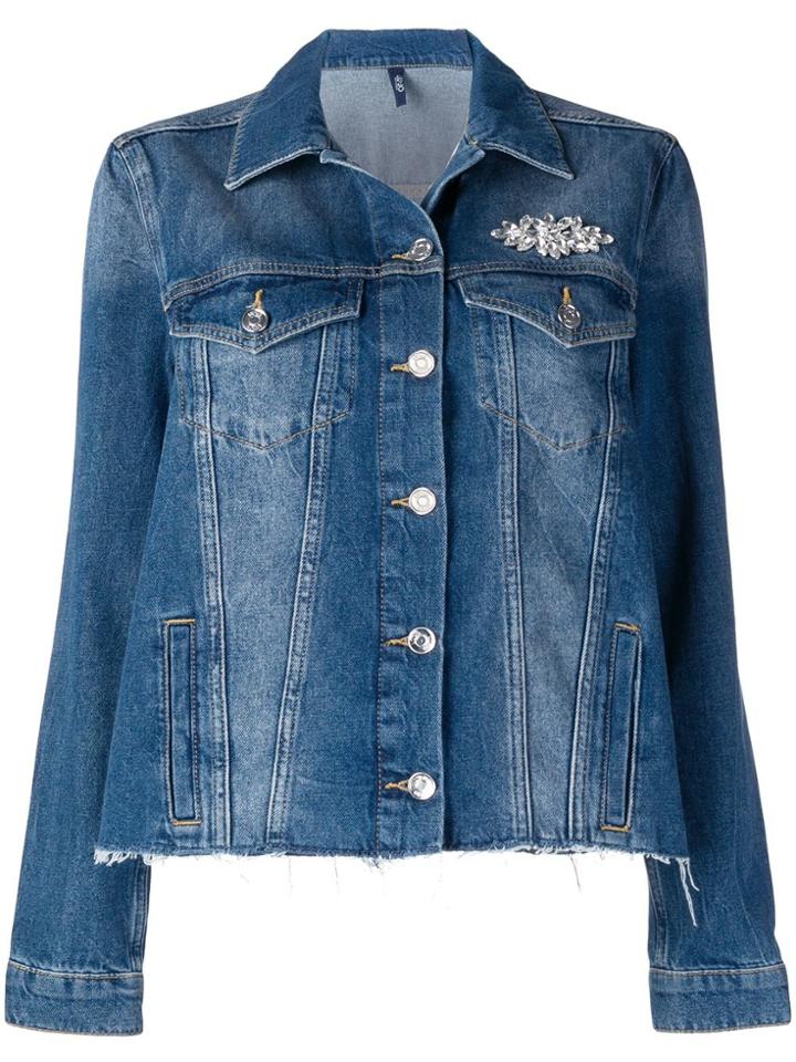 Liu Jo Embellished Denim Jacket - Blue