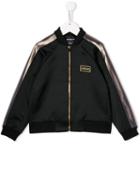 Young Versace Logo Bomber Jacket - Black
