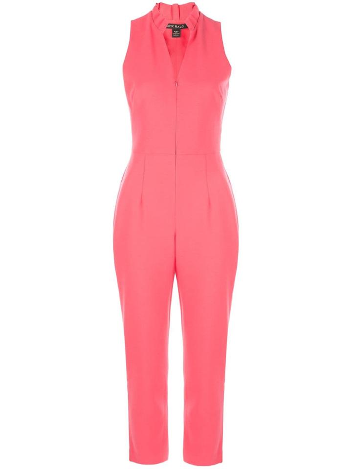 Black Halo Zip Front Jumpsuit - Pink