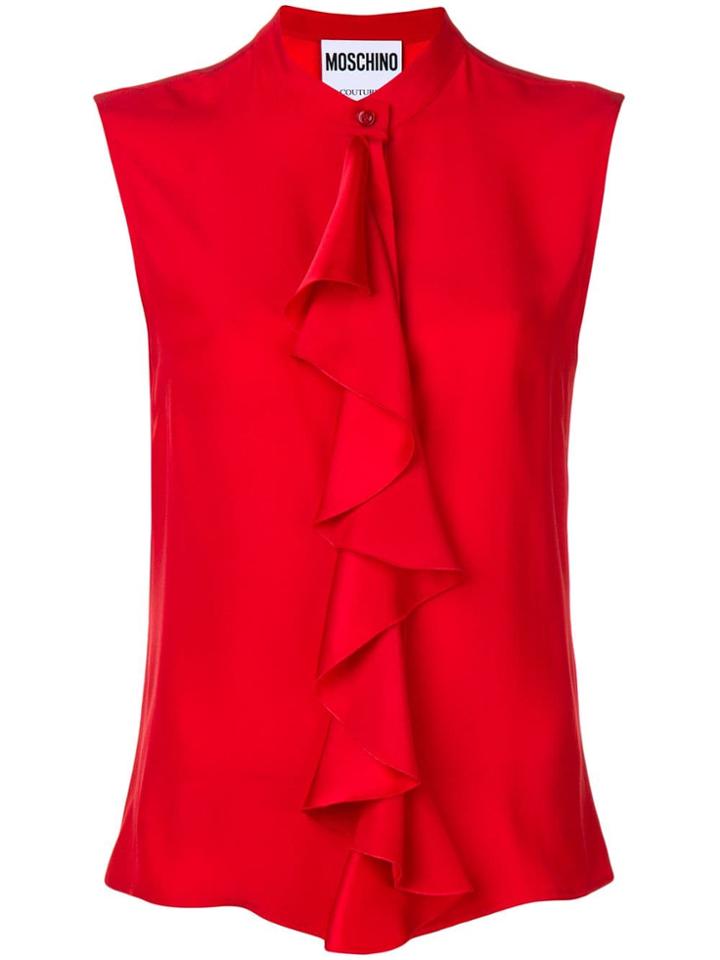 Moschino Ruffle Trim Blouse - Red