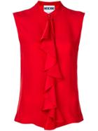 Moschino Ruffle Trim Blouse - Red